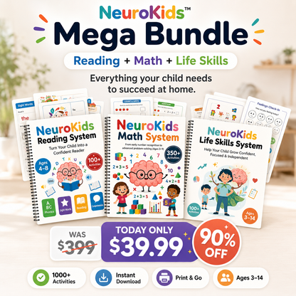 NeuroKids™ Mega Learning Bundle: Math, Reading & Life Skills