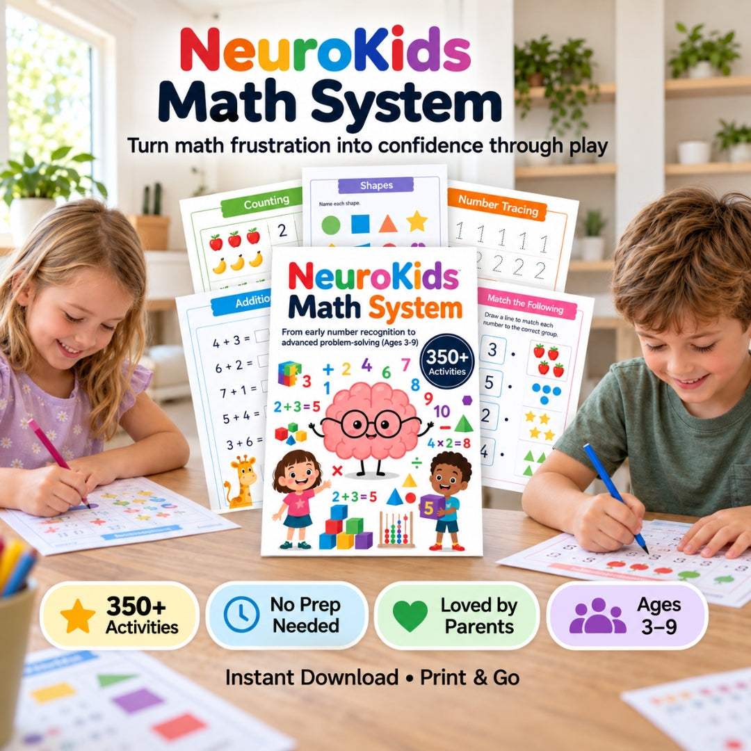 NeuroKids Math System™ 350+ Activities to Help Your Child Stop Struggling with Math