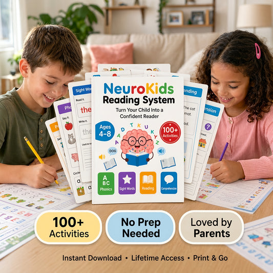 NeuroKids Reading System™ 100+ Activities to Help Your Child Read with Confidence and Stop Falling Behind